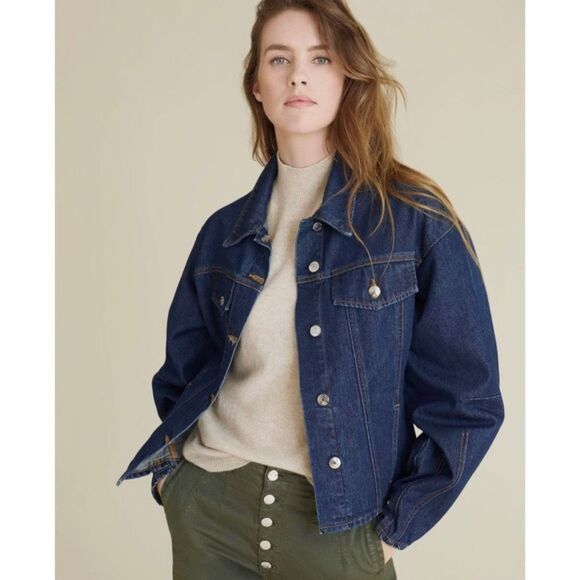 NWT Veronica Beard Imari Denim Cotton Jean Jacket XS - Picture 1 of 12